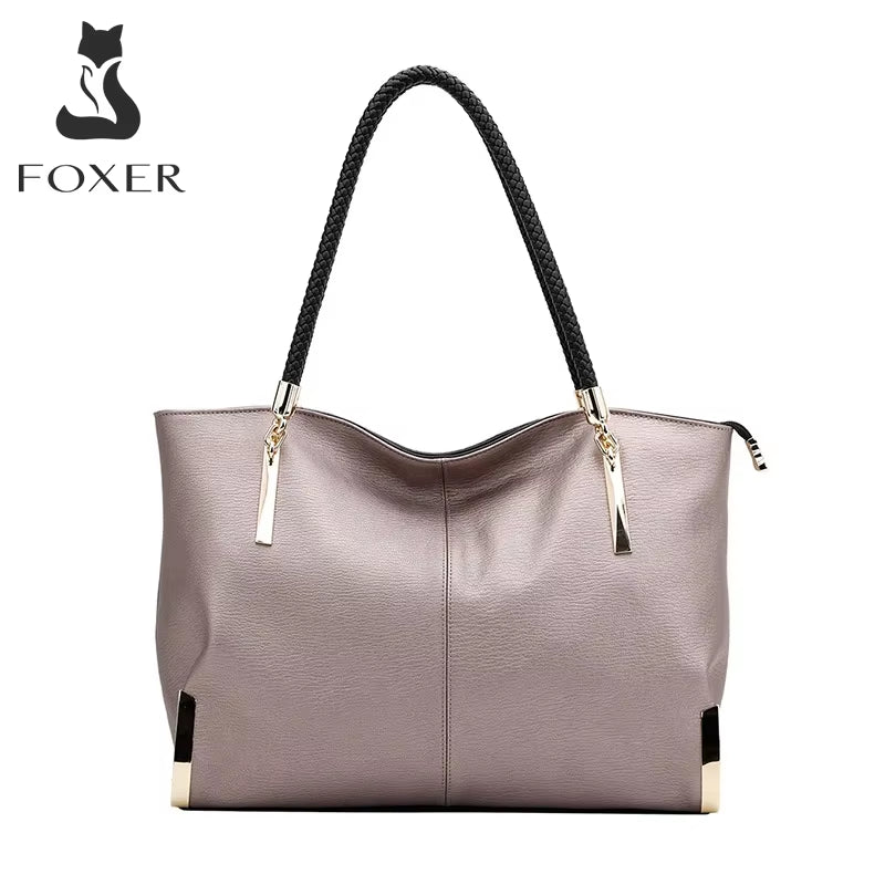 New Fusion Designed Women Cowhide Leather Handbag Female Shoulder Bag