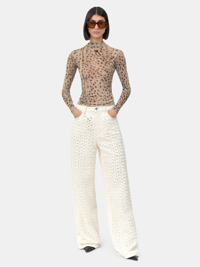 WOMEN - WOMEN'S DEER LONG SLEEVE TOP - Dark Brown