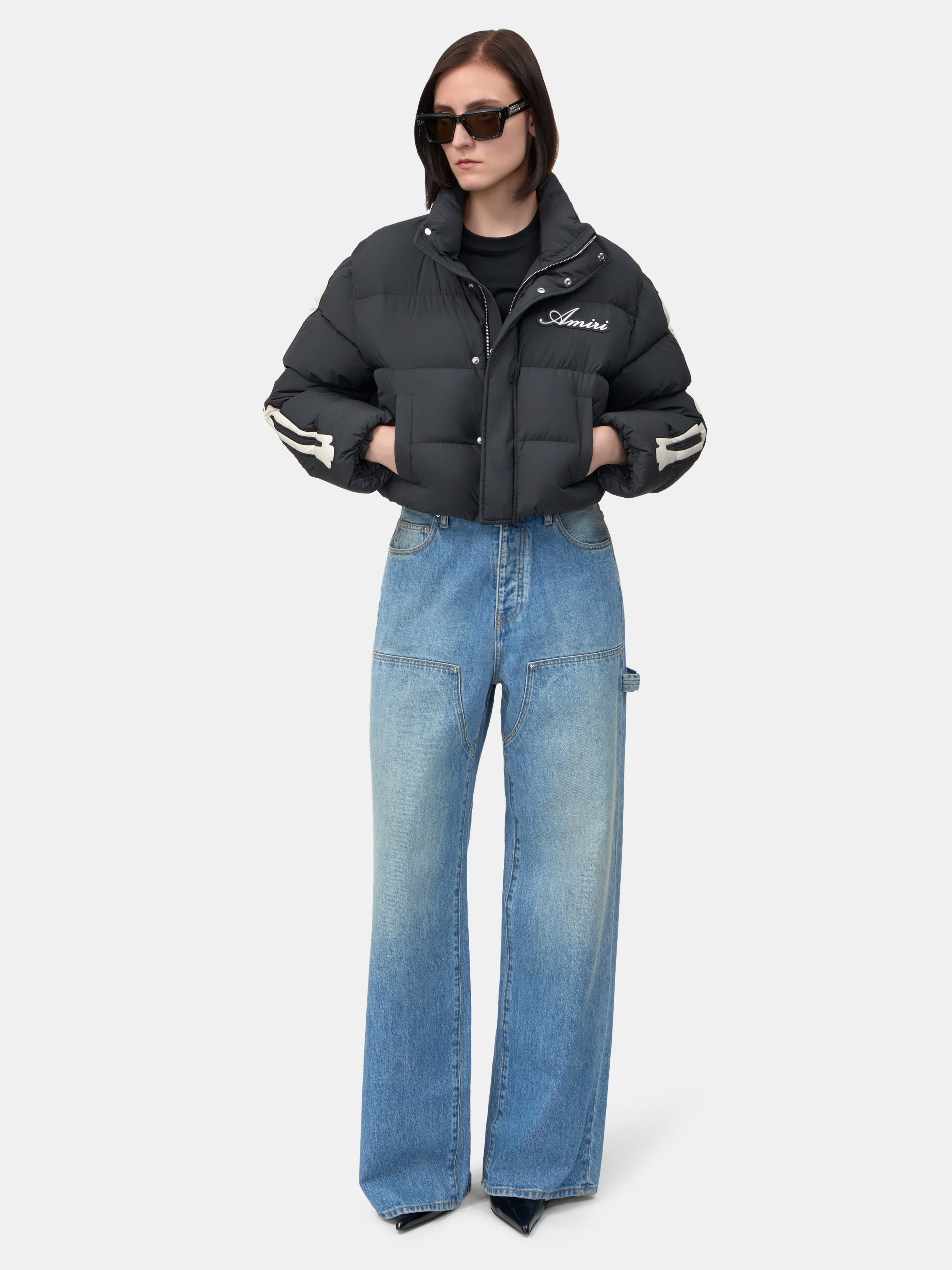 WOMEN - WOMEN'S BONES CROPPED DOWN JACKET - Black