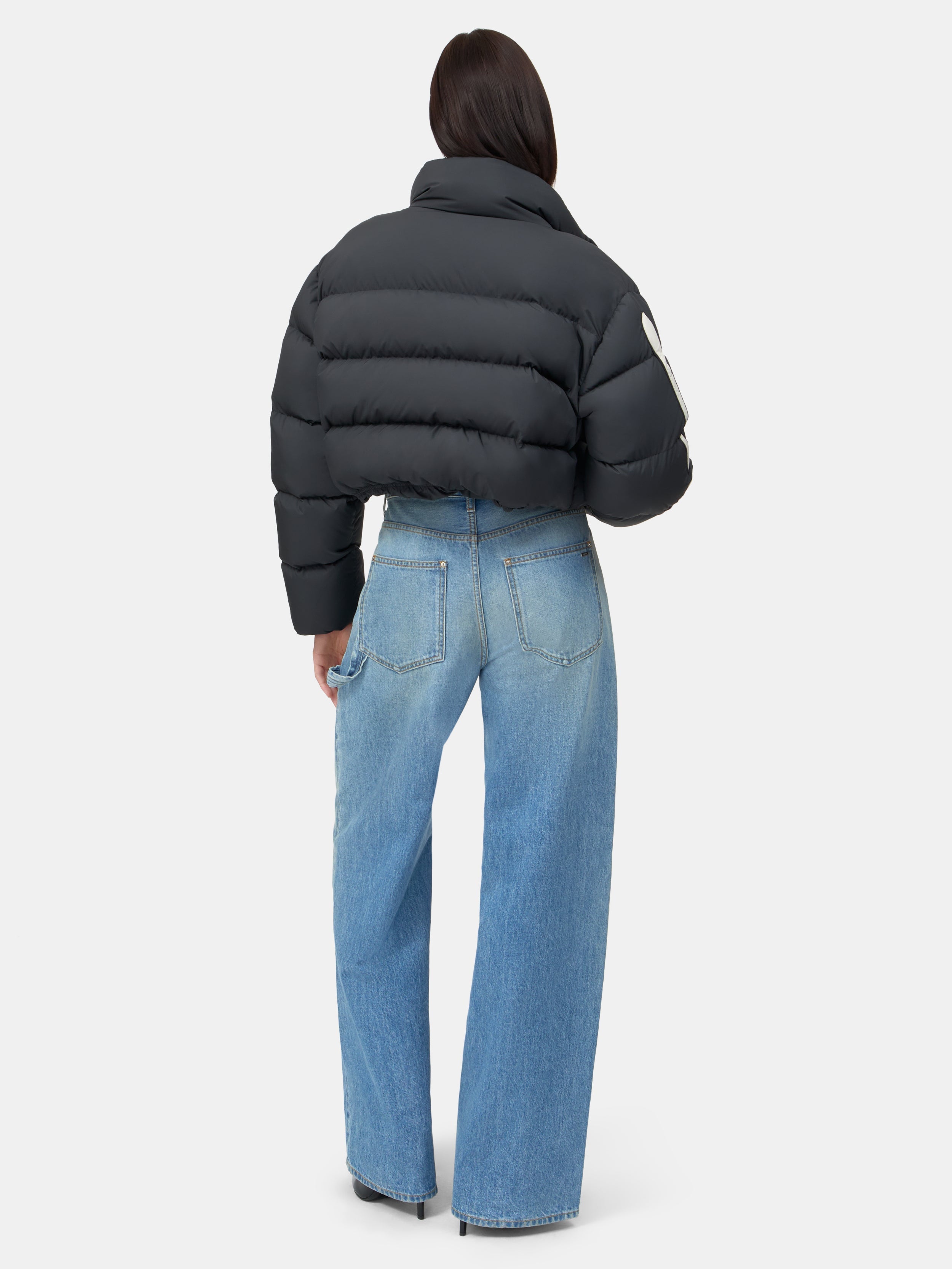 WOMEN - WOMEN'S BONES CROPPED DOWN JACKET - Black