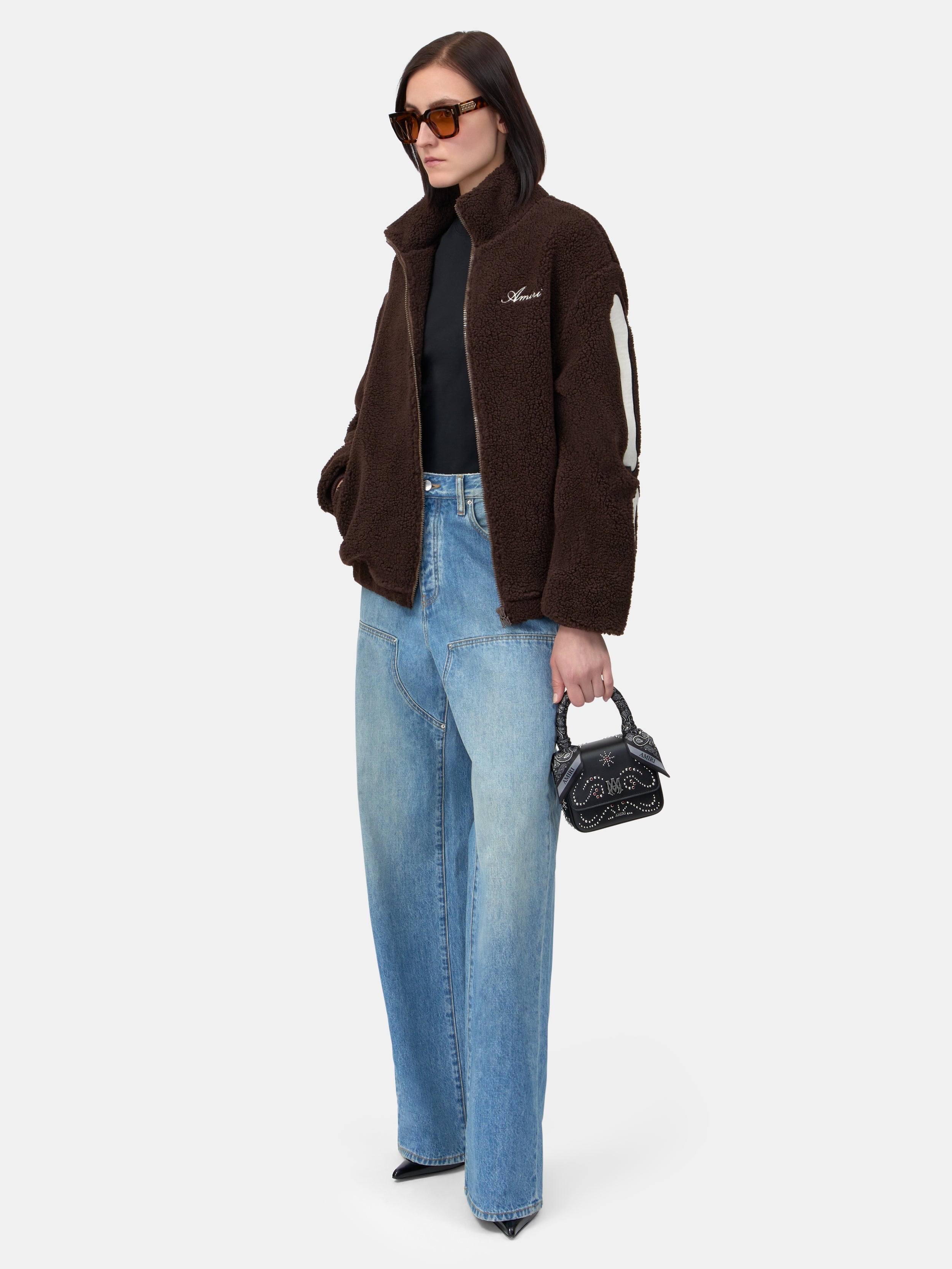 WOMEN - WOMEN'S BONES FLEECE JACKET - DARK BROWN