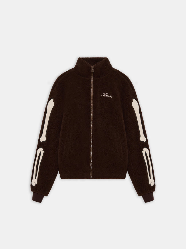 WOMEN - WOMEN'S BONES FLEECE JACKET - DARK BROWN