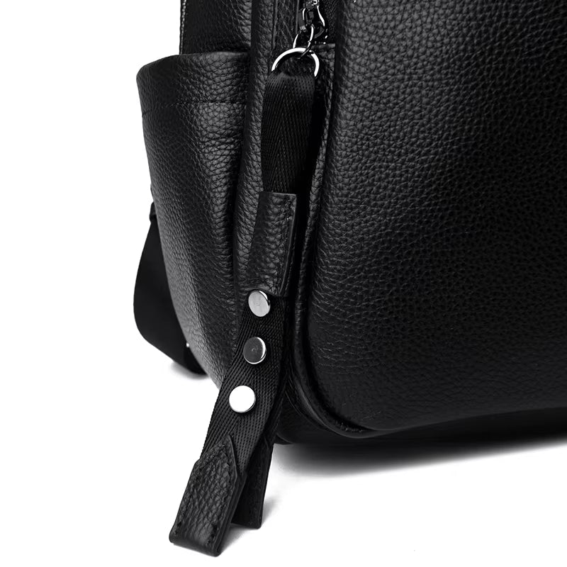 New Woman Genuine  Leather Backpack Fashion Rucksack Ladies Bag pack Large Capacity