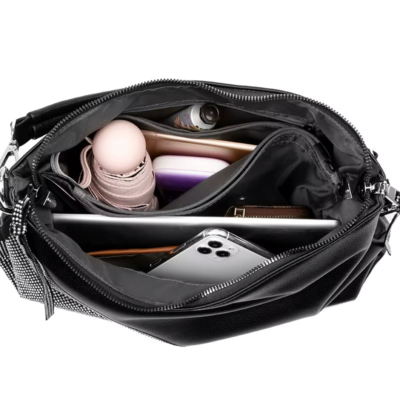 Luxury Women Designer Diamonds Shoulder leather Bags