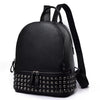 Fusion Rivet Women Backpack Brand Genuine Leather Large Capacity School Laptop Bag