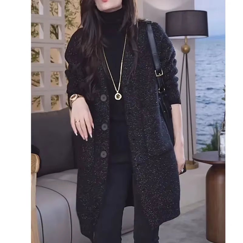 New Autumn Winter Fashion High-End Knitwear Cardigan Women Sweater