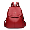 High Quality Leather Female Vintage  School Travel Bag pack Ladies Rucksack