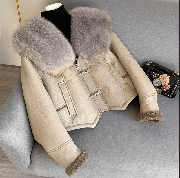 New Fur Coat for Women Leather Jackets