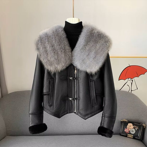 New Fur Coat for Women Leather Jackets