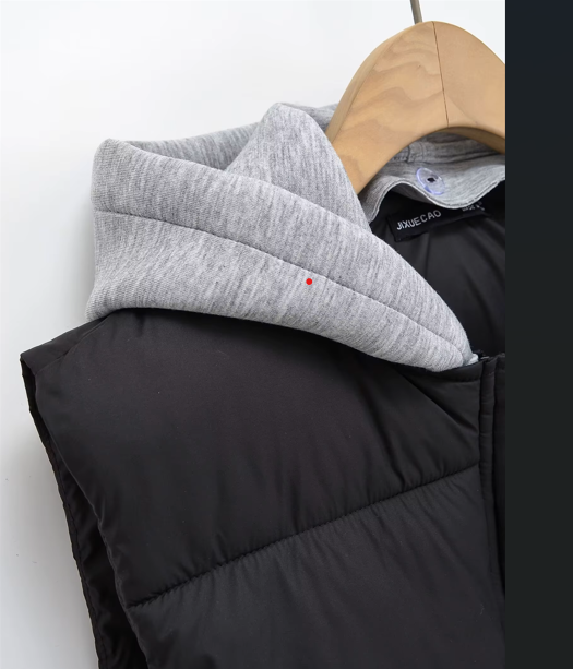 New Casual Women Hooded Cotton Vest Outerwear