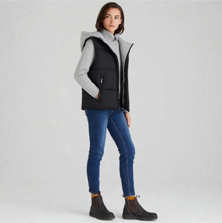 New Casual Women Hooded Cotton Vest Outerwear