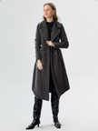 New Arrived Winter Lux Two Sides Wear  Snow Fleece Woolen Jacket Women Velvet Long Thick Warm Outerwear