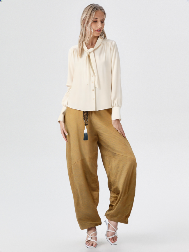 Premium Quality Cotton Linen Casual Trousers Women Fashion