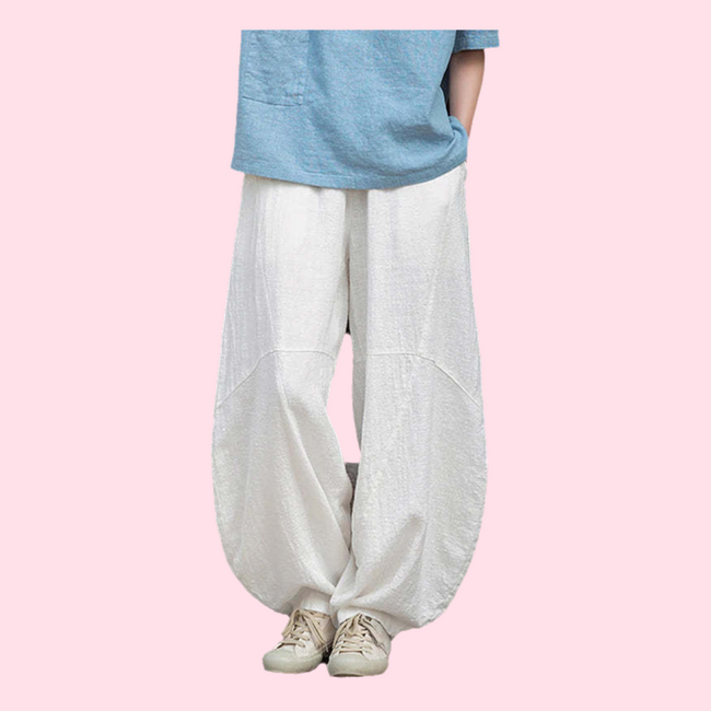 Premium Quality Cotton Linen Casual Trousers Women Fashion