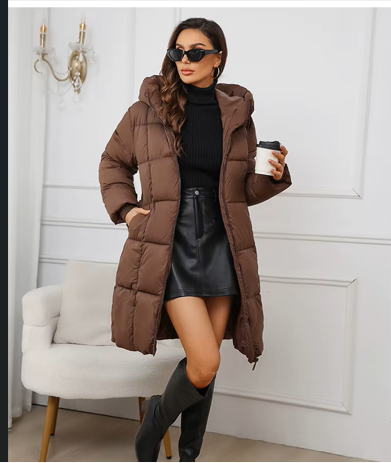 New Women Winter Long Coat Thick down Cotton Padded