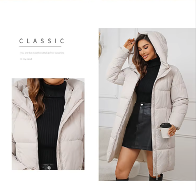 New Women Winter Long Coat Thick down Cotton Padded