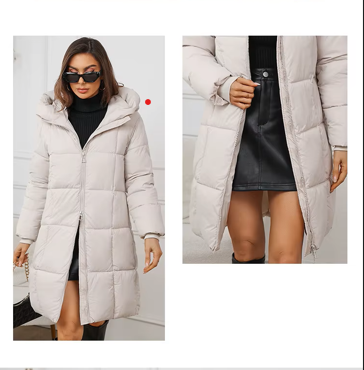 New Women Winter Long Coat Thick down Cotton Padded