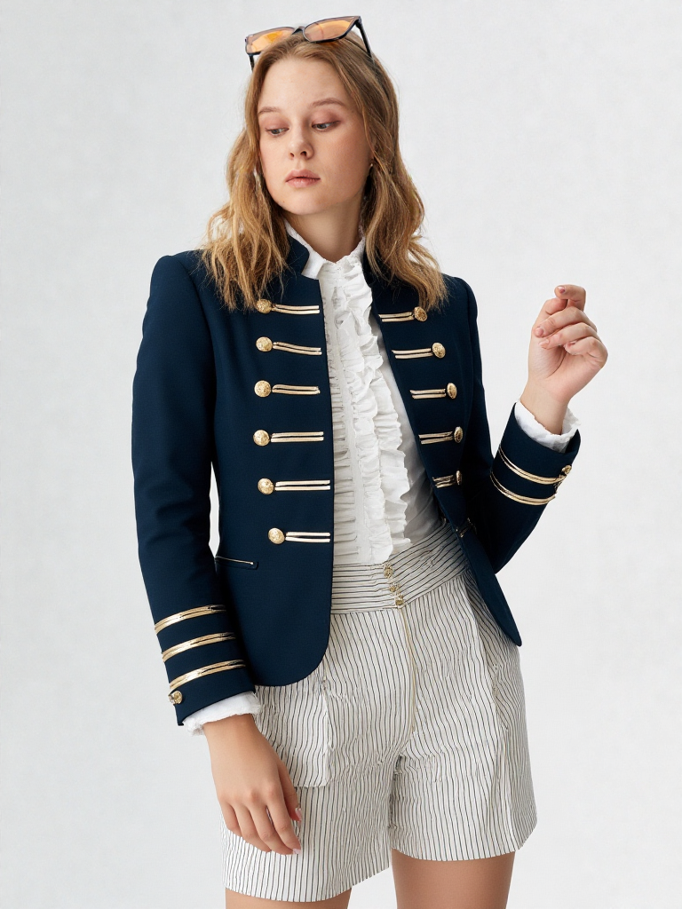 New British Style Woman Jacket Blazer