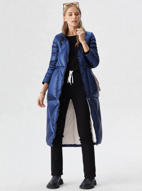 New Winter Women  Long Coat Zipper Thick Warm jacket