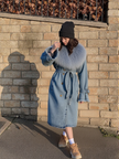 New Women Denim Winter Casual Fur Longcoat