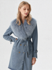 New Women Denim Winter Casual Fur Longcoat