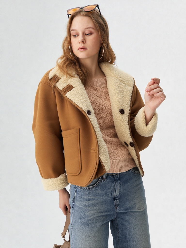 New Winter Women Double Sided Wool Jacket Wear