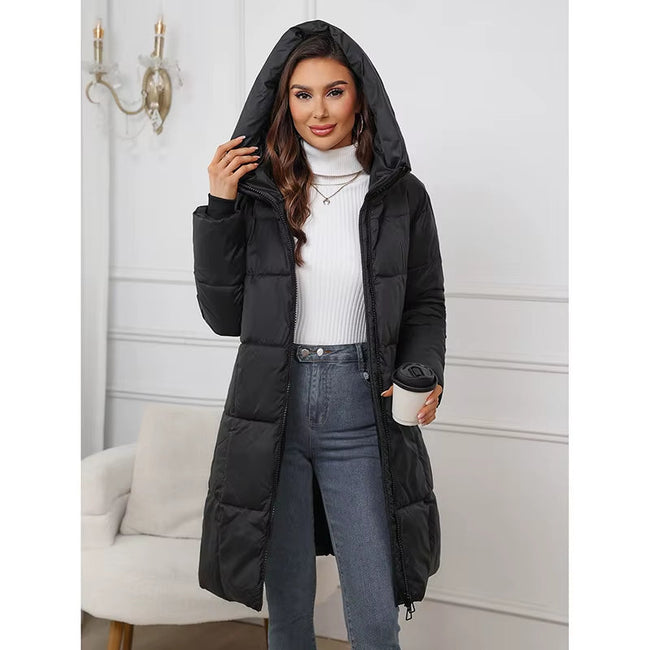New Women Winter Long Coat Thick down Cotton Padded