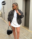 New Stylish  Female Winter Warm High Street Outwear Retro Cotton Coats Women Autumn Zipper Jacket