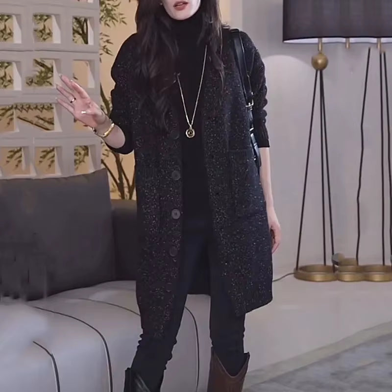 New Autumn Winter Fashion High-End Knitwear Cardigan Women Sweater