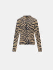 WOMEN - WOMEN'S ZEBRA LONG SLEEVE TOP - Dark Brown