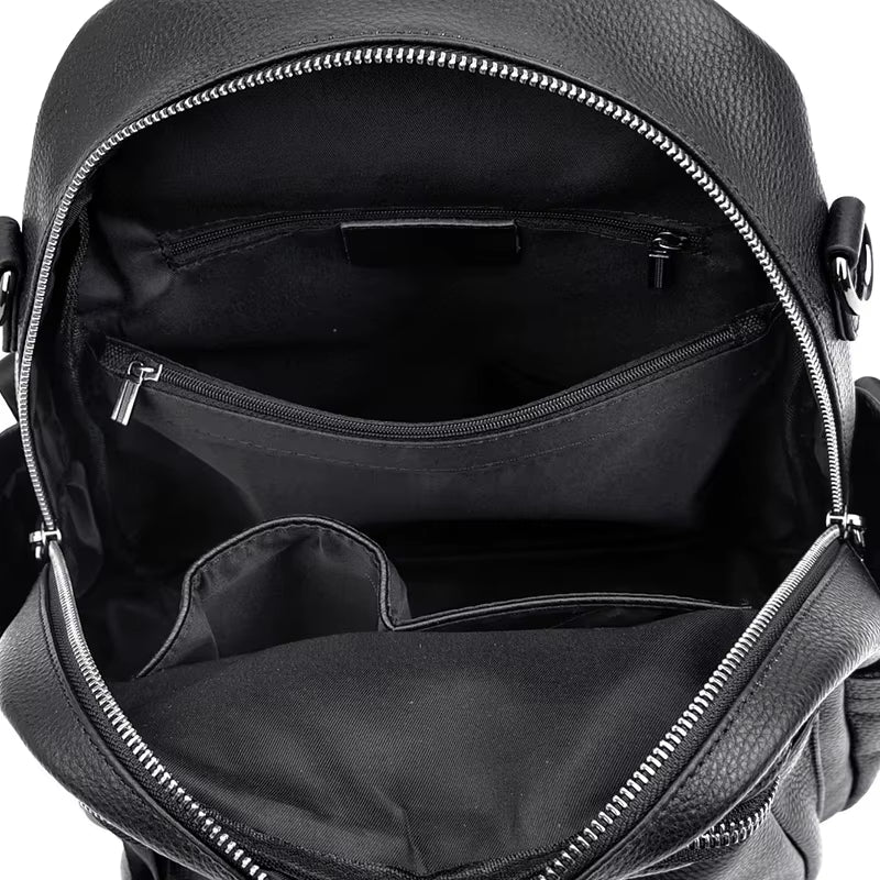 New Woman Genuine  Leather Backpack Fashion Rucksack Ladies Bag pack Large Capacity