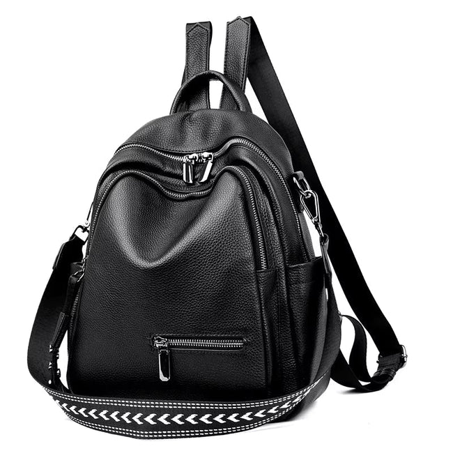 New Woman Genuine  Leather Backpack Fashion Rucksack Ladies Bag pack Large Capacity