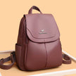 High Quality Leather Female Vintage  School Travel Bag pack Ladies Rucksack