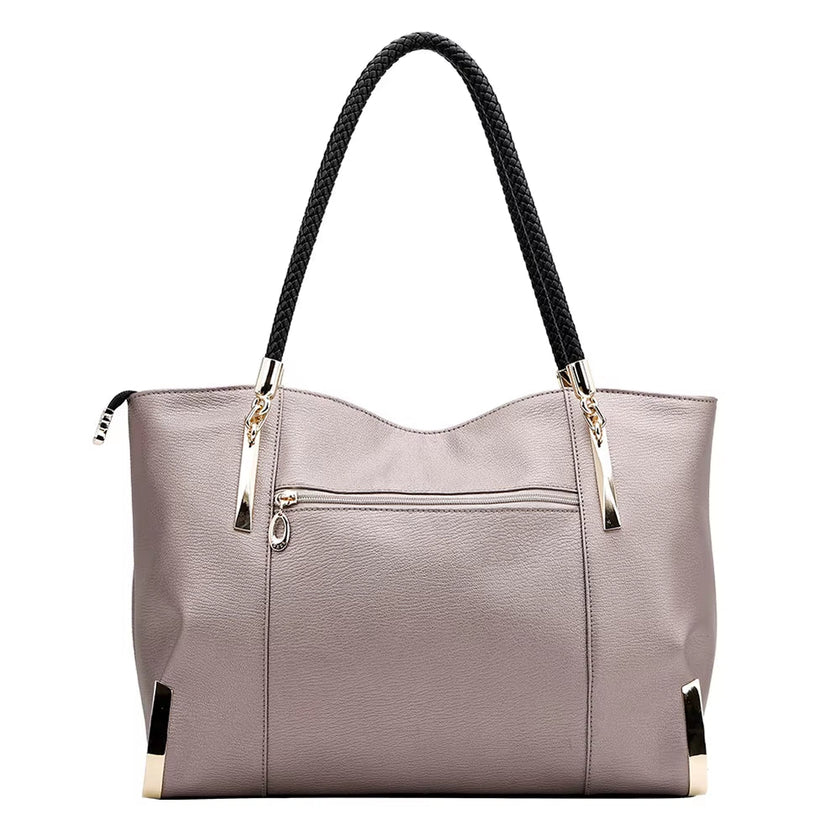 New Fusion Designed Women Cowhide Leather Handbag Female Shoulder Bag