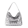 New Arrived Woven Tote Bag Women Textured Pleated Soft PU Leather Large Capacity Bags