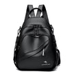 Modern Women Shoulder Bag Simple Rucksack Soft Leather  Travel Bag Large Capacity