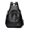 Modern Women Shoulder Bag Simple Rucksack Soft Leather  Travel Bag Large Capacity