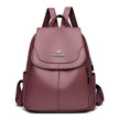 High Quality Leather Female Vintage  School Travel Bag pack Ladies Rucksack