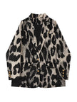 New Leopard Print Coat Women Fashion Blazer