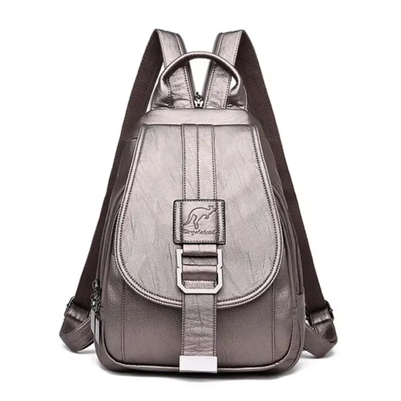 Modern Women Anti Theft Backpack Quality Leather School Shoulder Multifunction Backpack