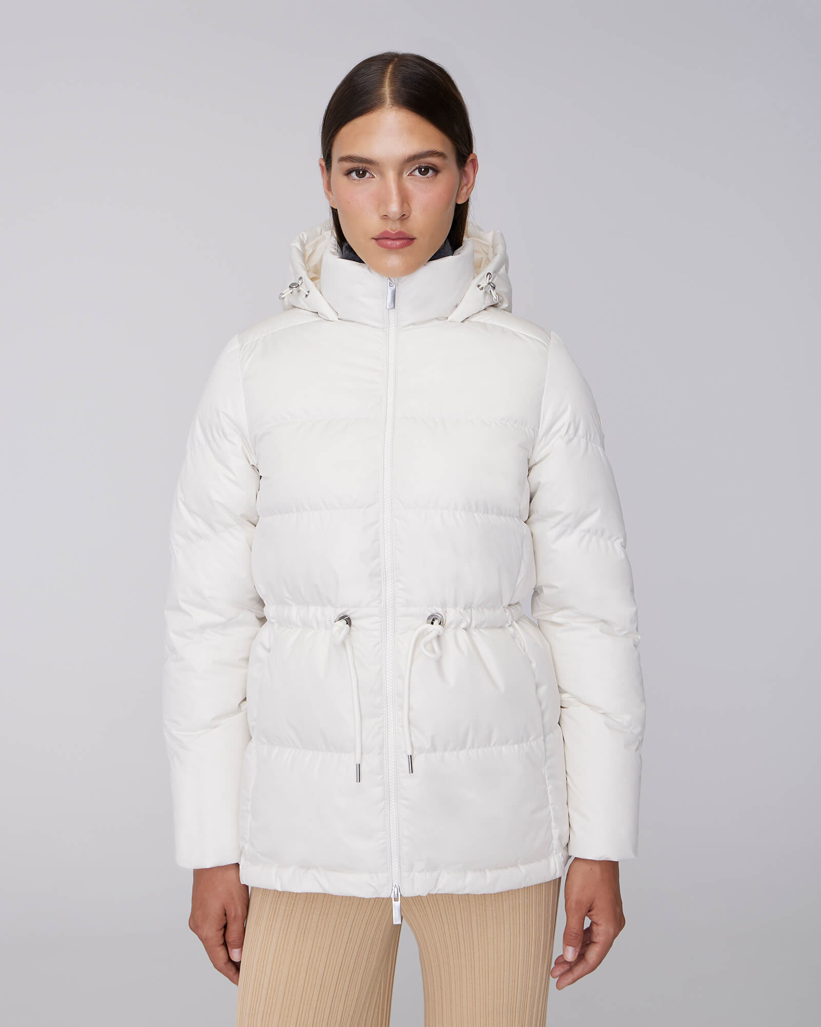 ISABELA | Lightweight Hooded Waisted Down Jacket