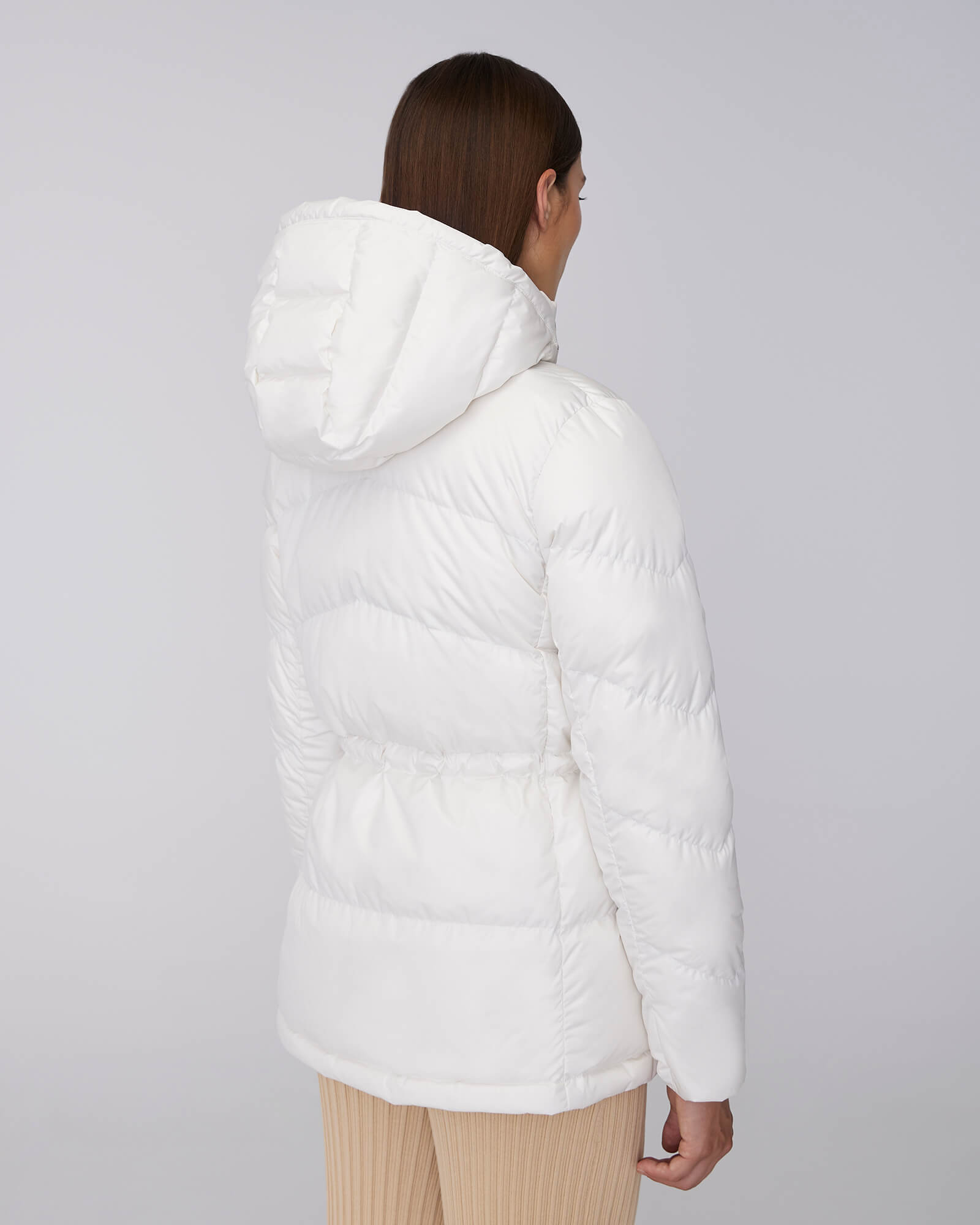 ISABELA | Lightweight Hooded Waisted Down Jacket