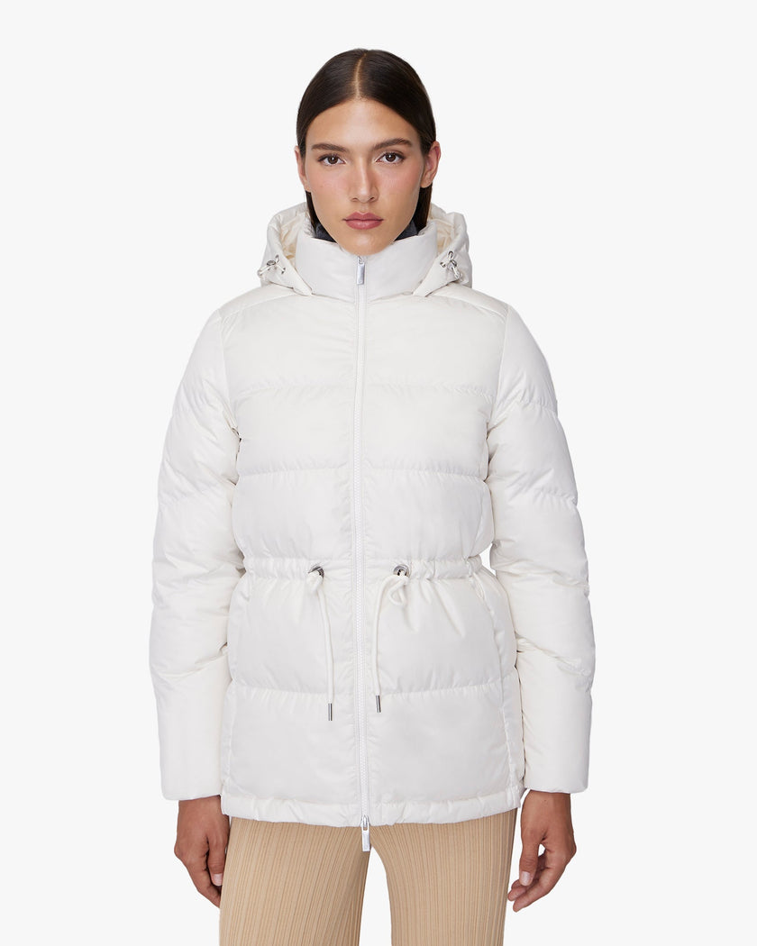 ISABELA | Lightweight Hooded Waisted Down Jacket