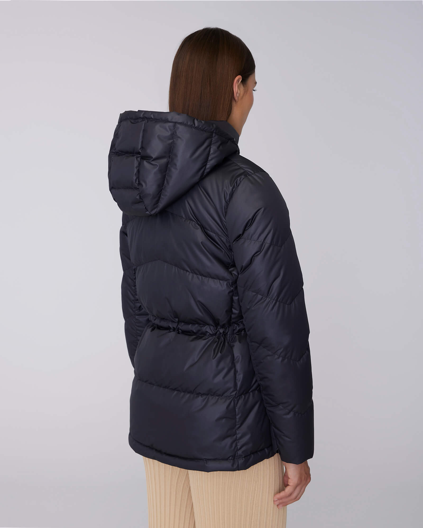 ISABELA | Lightweight Hooded Waisted Down Jacket