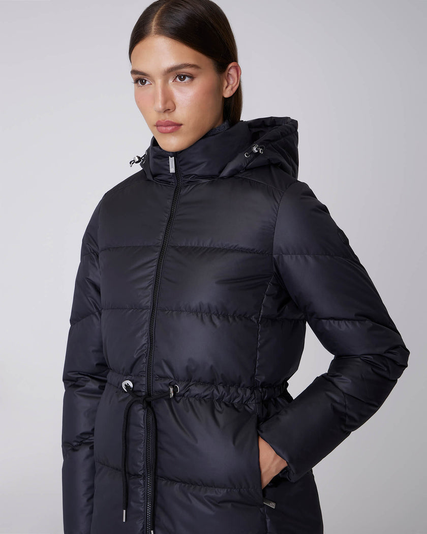 ISABELA | Lightweight Hooded Waisted Down Jacket