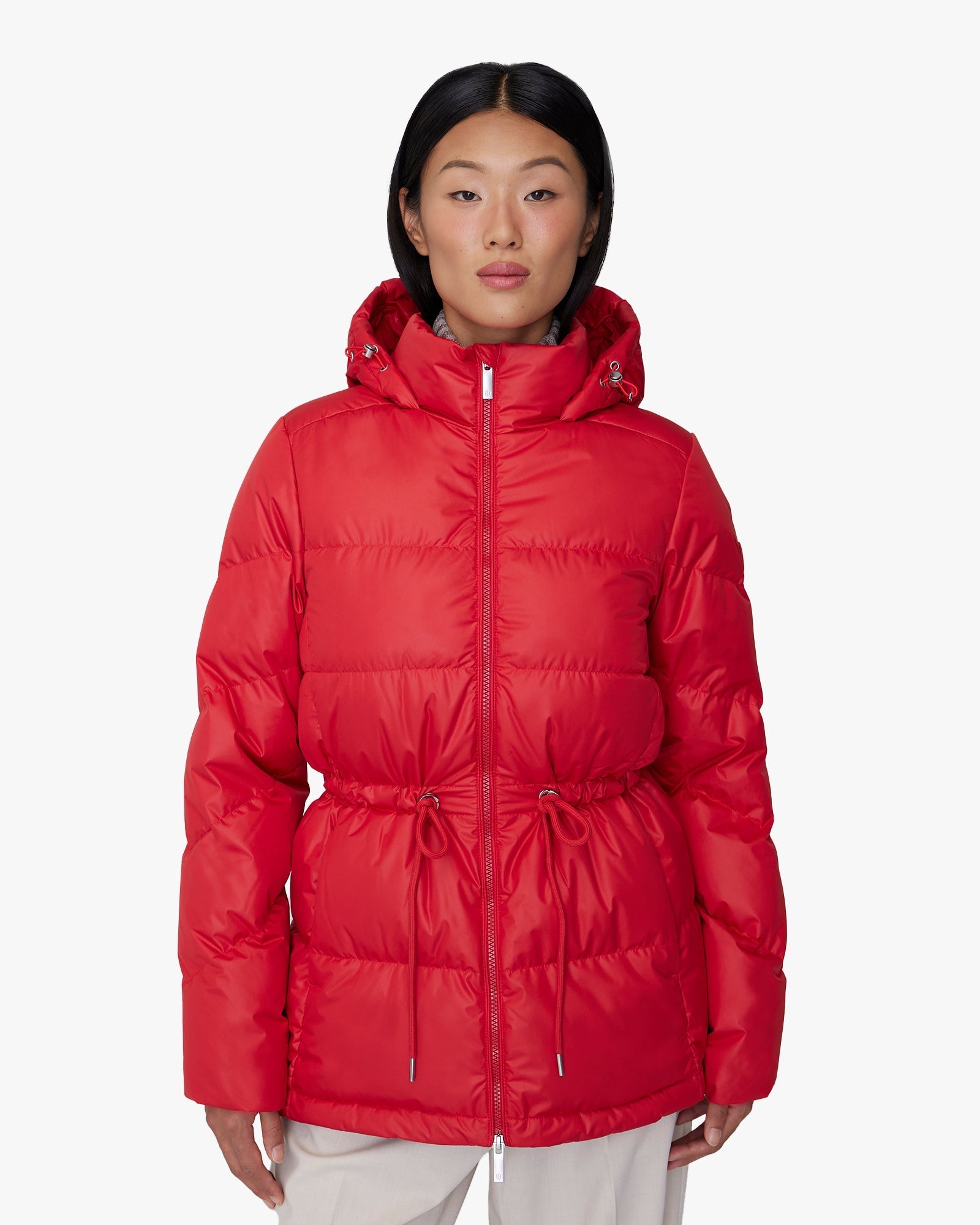 ISABELA | Lightweight Hooded Waisted Down Jacket