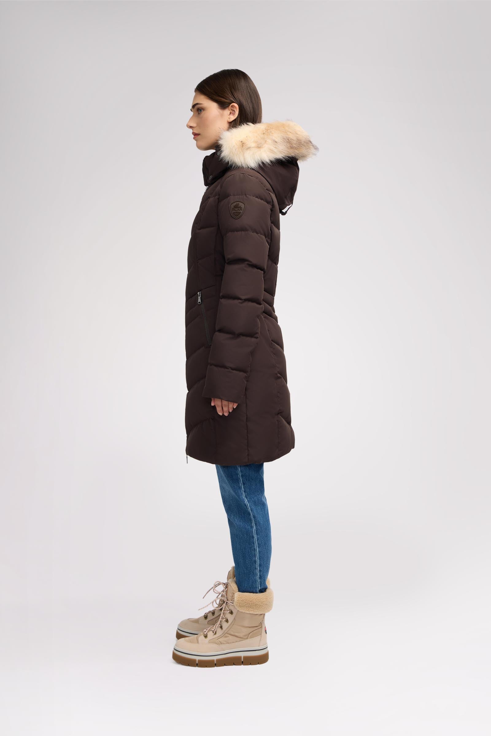 January Women's Quilted Puffer w/ Faux Fur