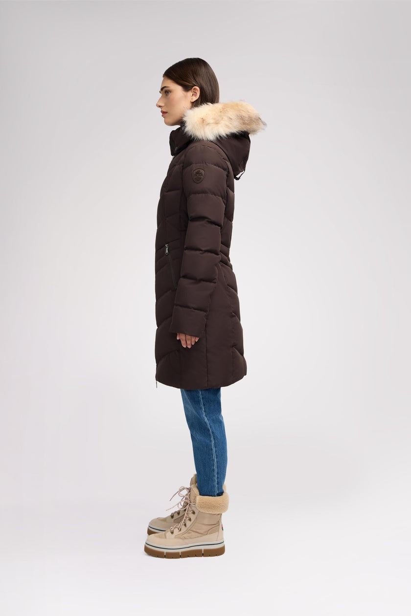 January Women's Quilted Puffer w/ Faux Fur