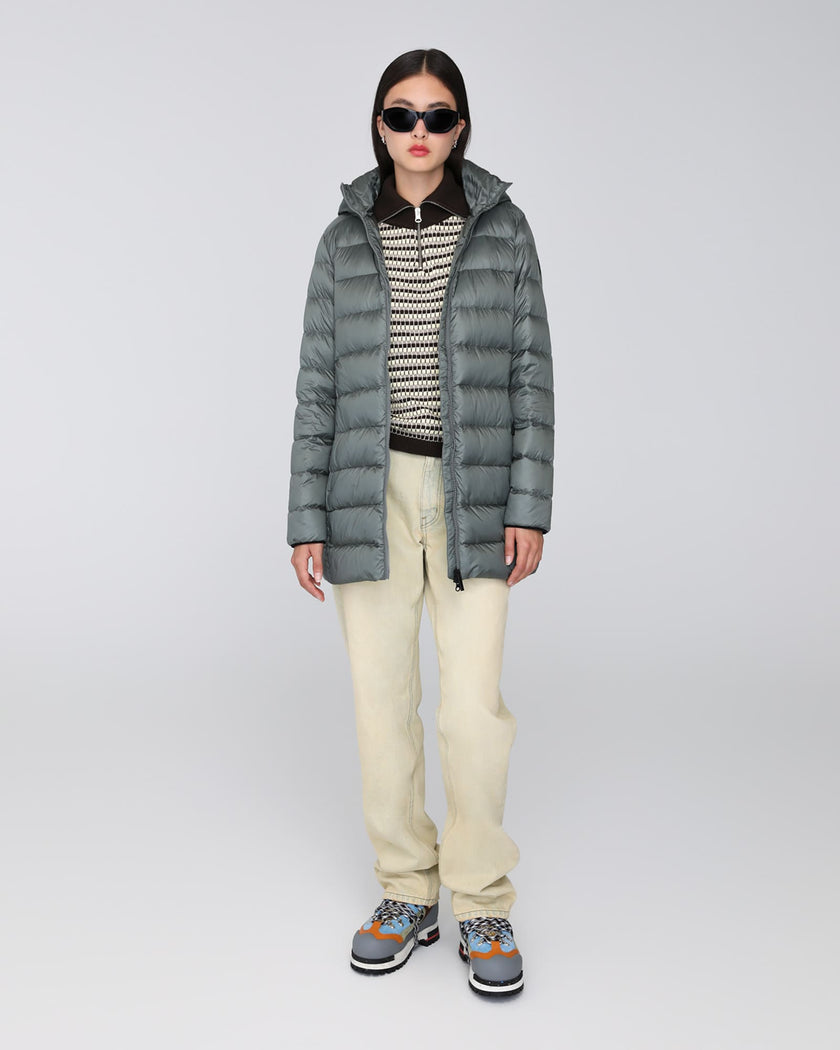 LIVIA MID | Lightweight Hooded Down Jacket