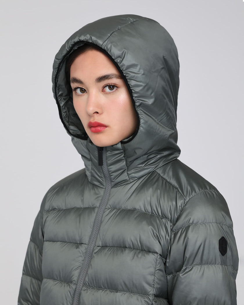 LIVIA MID | Lightweight Hooded Down Jacket